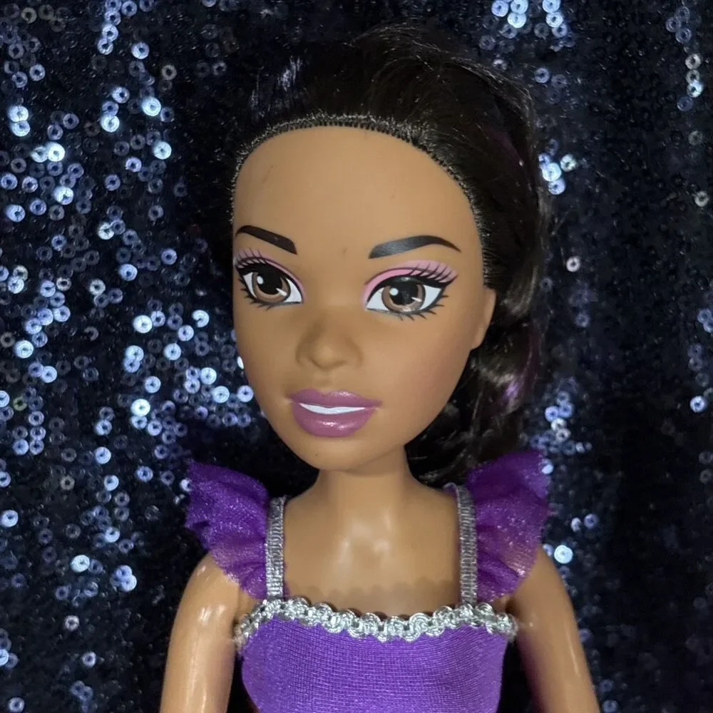 2015 Barbie 17” Tall Doll Dress Purple Pink Princess Dress Mattel